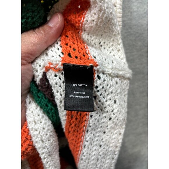 Torrid Womens Sz 5 Striped Knit Cotton Top Summer Sweater Square Neck Boho - Picture 4 of 5